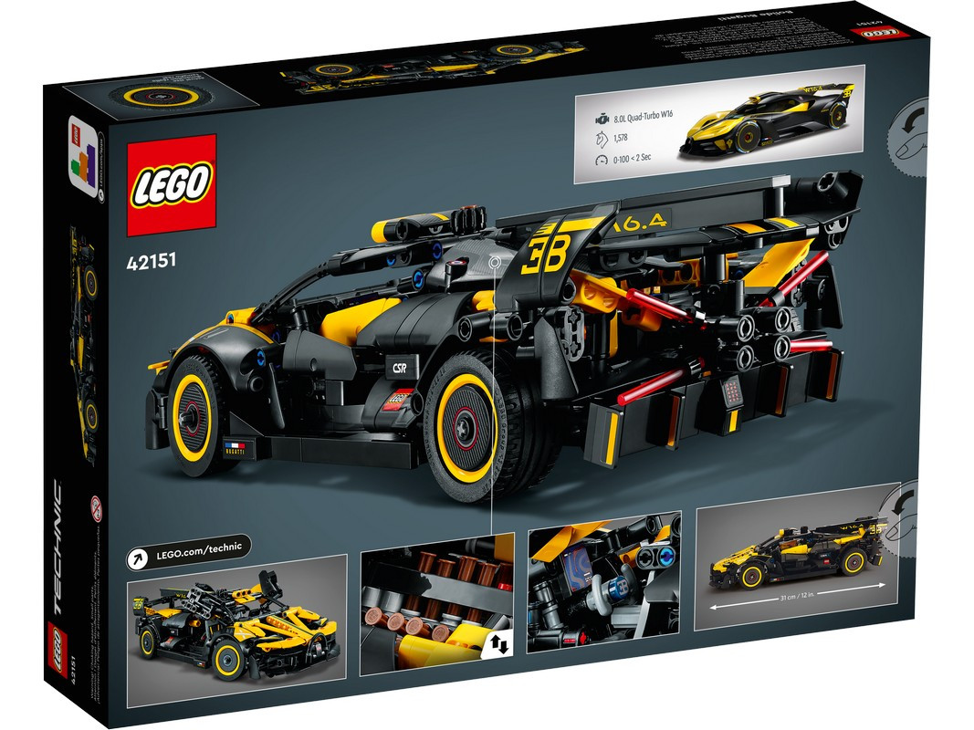 Lego 42151 Техник Болид Бугатти - фото 2 - id-p116280454