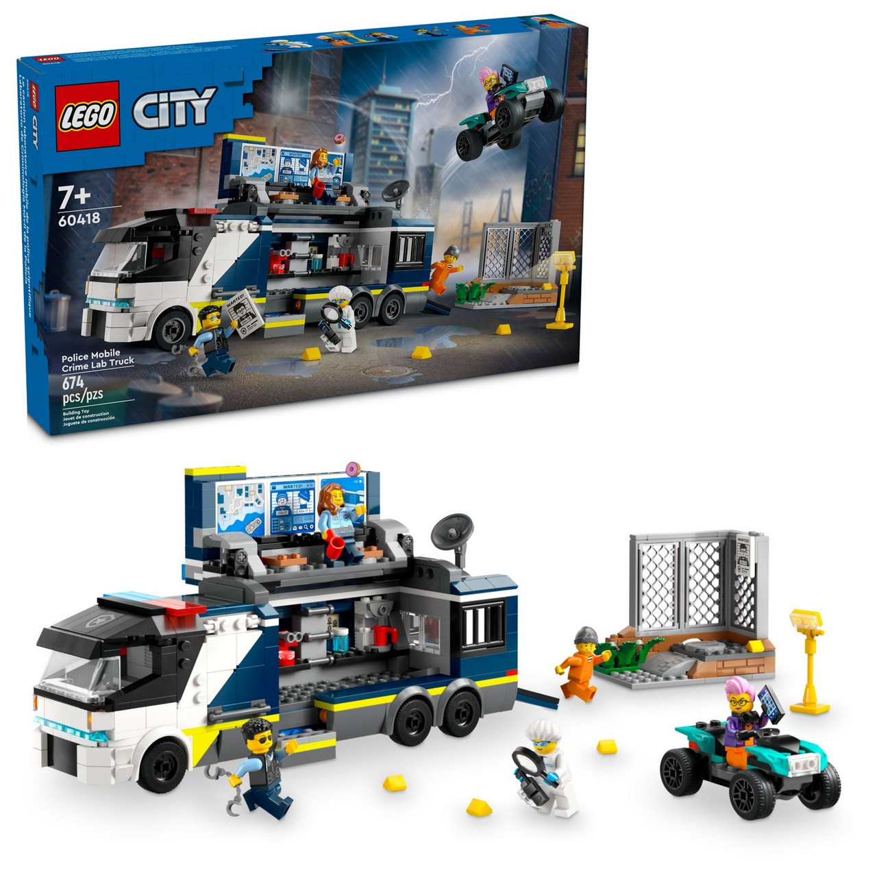 Lego 60418 Город Полицейский мобильный командный трейлер, фото 1