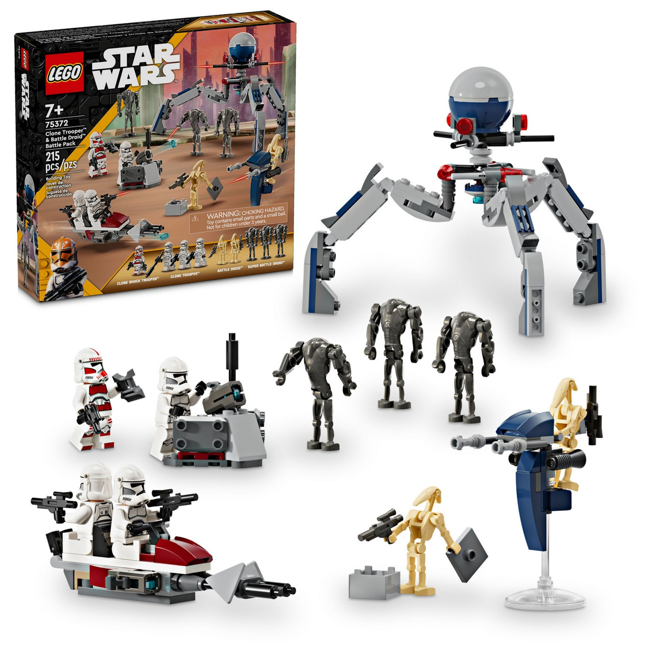 Lego 75372 Звездные войны Боевой набор Clone Trooper и Battle Droid - фото 1 - id-p116280276