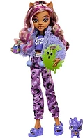 Monster High Қуыршақ Клаудин Вулф Үй жануарымен пижама кеші