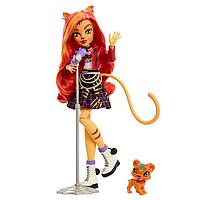 Monster High Қуыршақ Торалей Страйп үй жануарымен, базалық