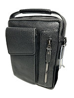 Мужская деловая сумка-барсетка через плечо "B.W.S" (высота 25 см, ширина 19 см, глубина 9 см)