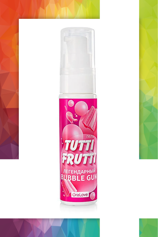 ТЕСТЕР / Гель-смазка со вкусом жвачки Биоритм OraLove Tutti-frutti Bubble Gum 30г - фото 1 - id-p116467596