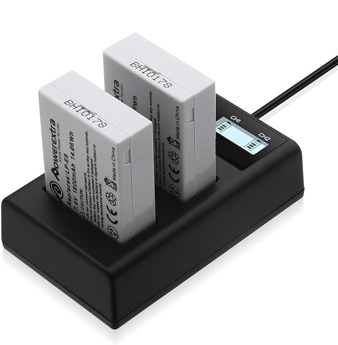 Зарядное устройство для 2х аккумуляторов LP-E8 (USB), для Canon 550D 600D 650D 700D - фото 5 - id-p116470204