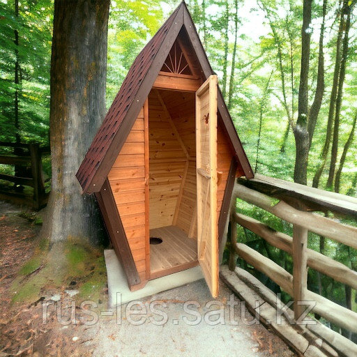 Туалетная кабинка из дерева, туалет для дачи - фото 1 - id-p116459861