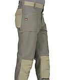 Брюки СИРИУС-ВЕСТ-ВОРК т.оливковый со св.оливковым пл. 275 г/кв.м, фото 4