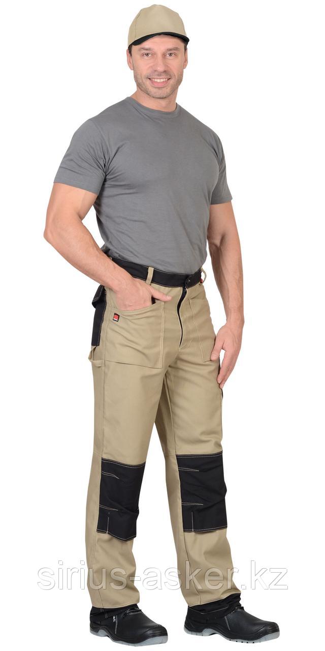 Брюки СИРИУС-ВЕСТ-ВОРК бежевый с черным пл. 275 г/кв.м, фото 1