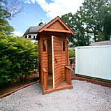 Туалетная кабинка из дерева, туалет для дачи, фото 2