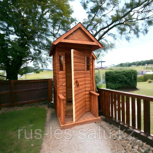 Туалетная кабинка из дерева, туалет для дачи - фото 1 - id-p116485241