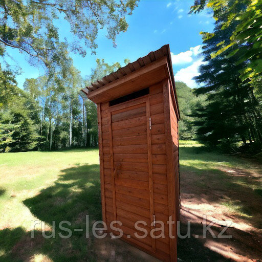 Туалетная кабинка из дерева, туалет для дачи - фото 2 - id-p116485726