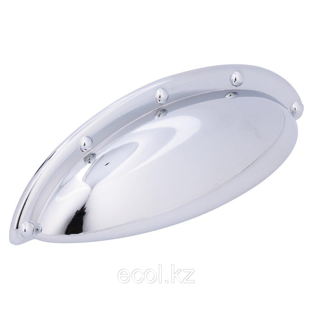 Ручка ракушка 64мм, отделка хром глянец