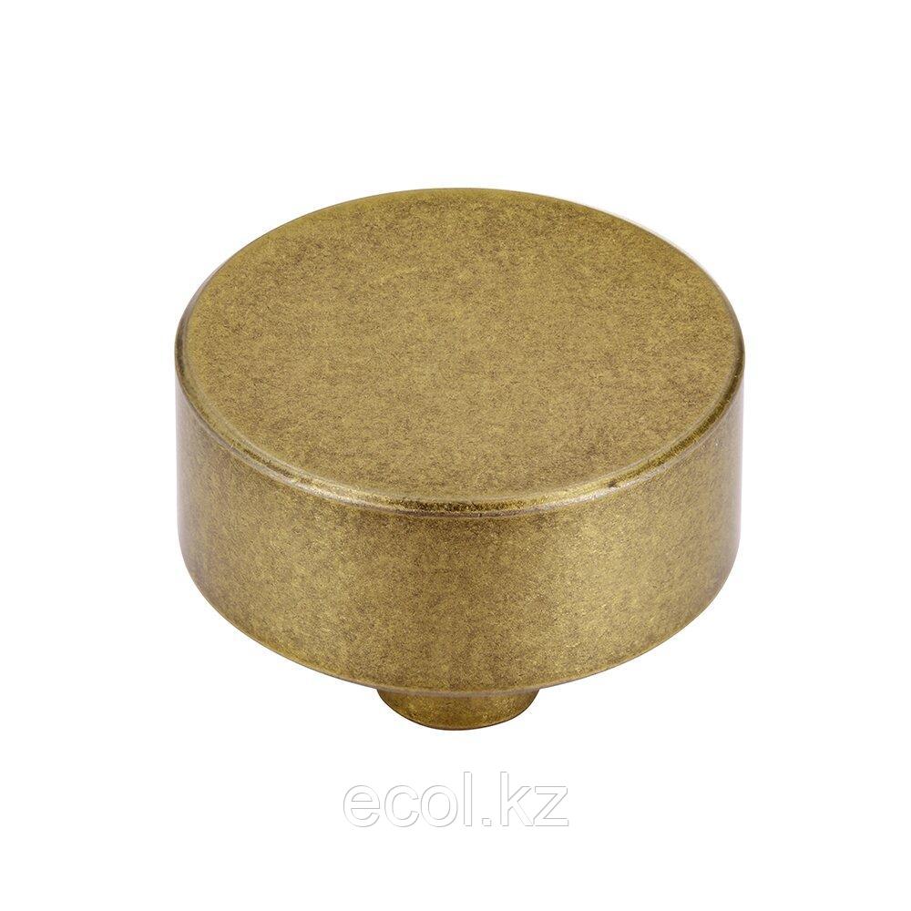 Ручка кнопка, отделка бронза