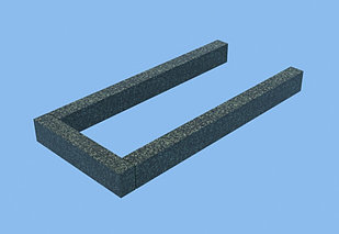 Цветник из индийского зеленого гранита Evegreen