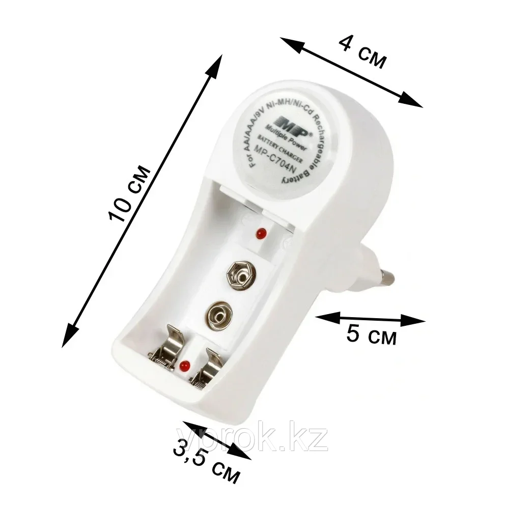 Зарядное устройство Multiple Power MP-C704N для аккумуляторных батареек AA, AAA, Крона 9В - фото 6 - id-p116486204