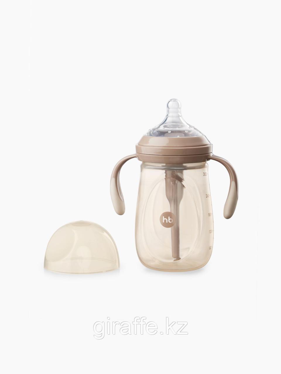 Happy Baby Бутылочка с ручками и силиконовой соской 300 мл. Арт. 10020 milky, фото 1