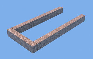 Цветник из гранита Курты