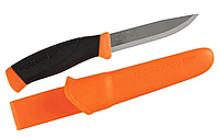Нож туристический Morakniv Companion (stainless) оранжевый.