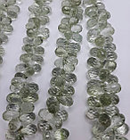 Празиолит - зелёный аметист, граненый, в каплях, фото 4