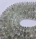 Празиолит - зелёный аметист, граненый, плоский, фото 4