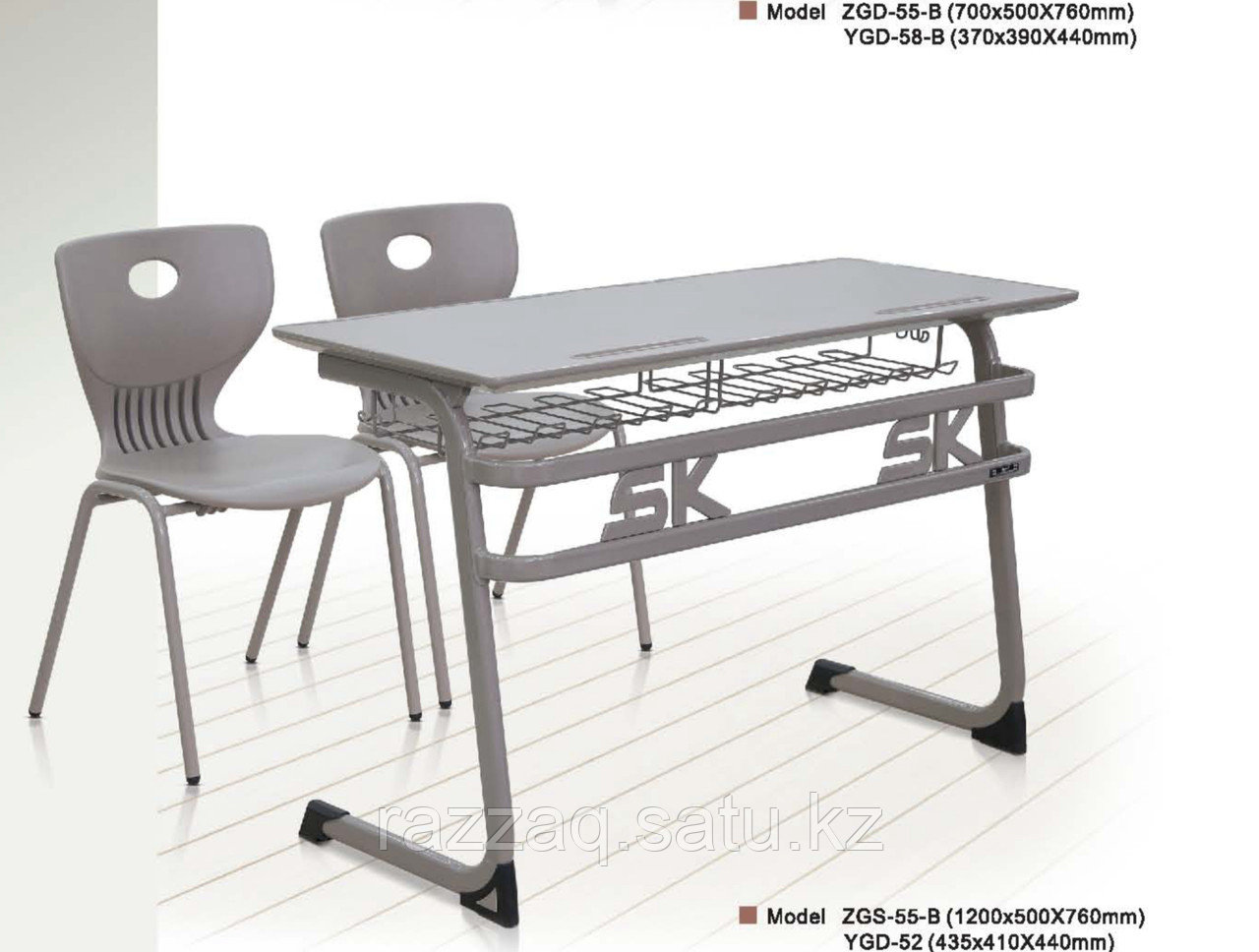 Комплект ученический одноместный (стол + 1 стул) - фото 3 - id-p116489169