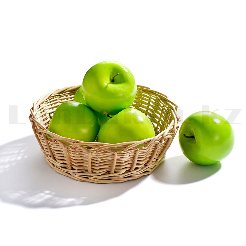 Искусственный фрукт яблоко муляж яркое зеленое 5 шт - фото 5 - id-p116490659