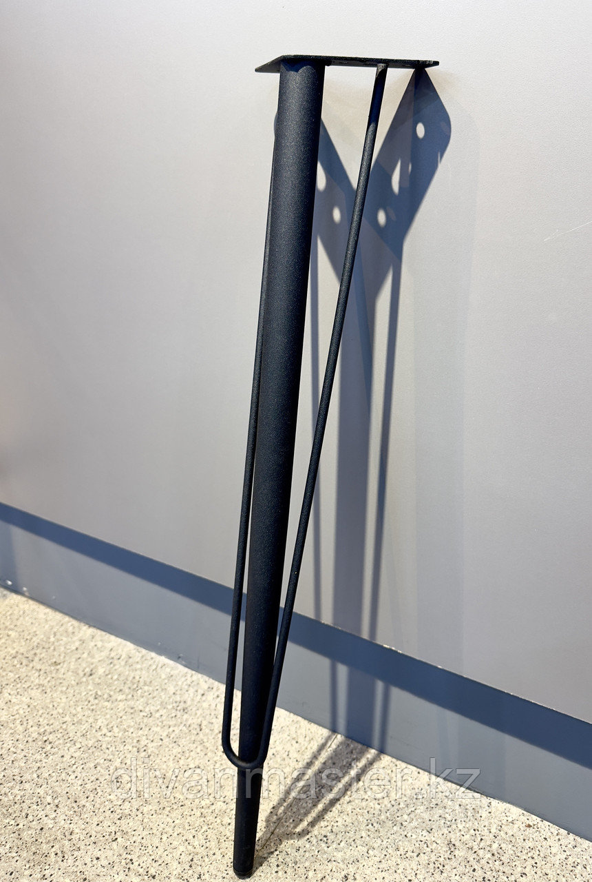 Ножка угловая стальная, для столов,с наклоном 72см, черная - фото 2 - id-p116429825