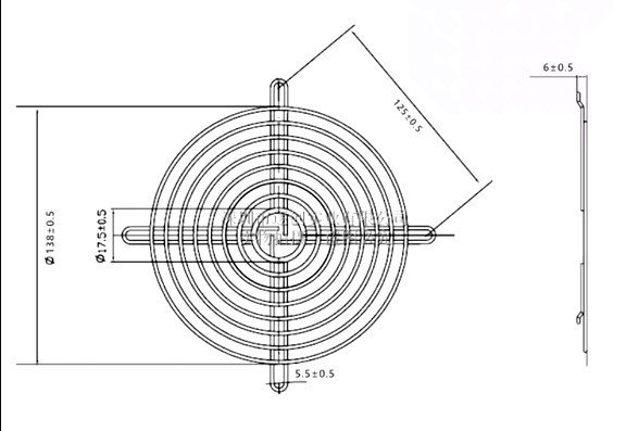 Кулер вентилятор с решеткой DC 48В 0,98А AVC 1551B8M 172 * 51 мм 4pin шариковый подшипник - фото 7 - id-p116492544