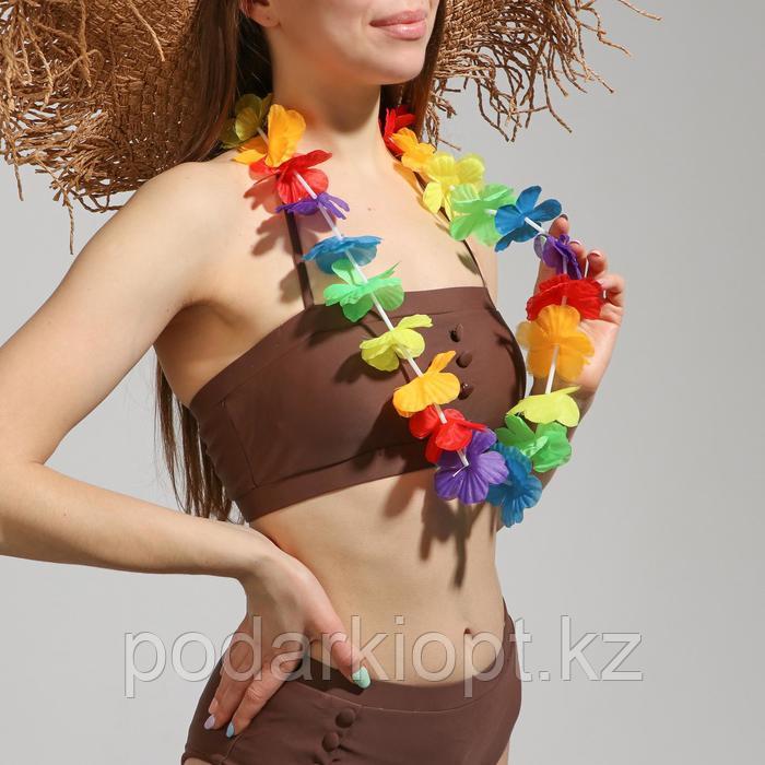 Ожерелье гавайское «Пушистик», многоцветное - фото 2 - id-p116256043