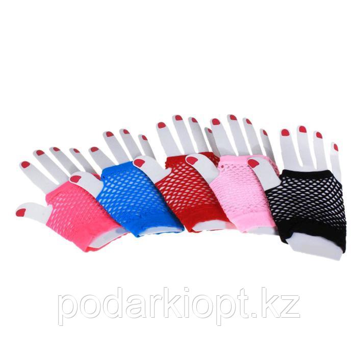 Карнавальные перчатки «Сеточка», набор 2 шт., цвета МИКС - фото 1 - id-p116187094