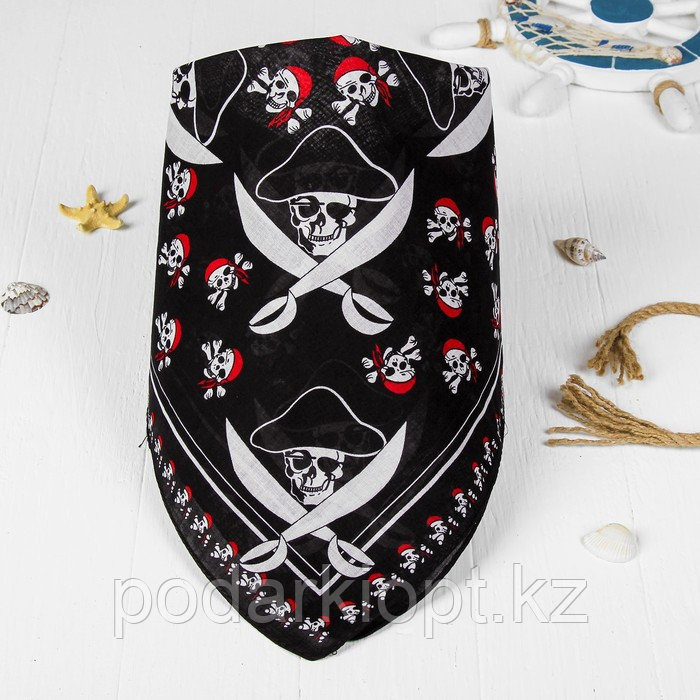 Бандана «Пират в шляпе», череп - фото 1 - id-p116256446