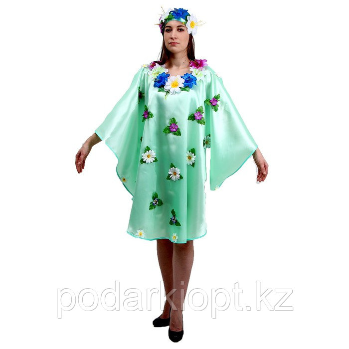Карнавальный костюм «Весна», взрослый, платье, головной убор - фото 1 - id-p116492683