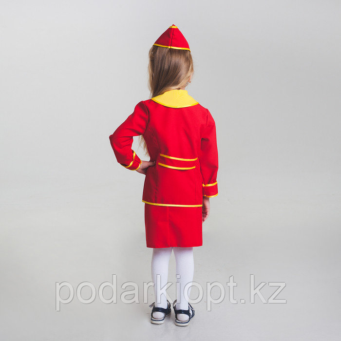 Детский карнавальный костюм "Стюардесса", юбка, пилотка, пиджак, 4-6 лет, рост 110-122 см - фото 5 - id-p116492579