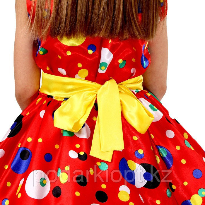 Карнавальный костюм «Стиляги 1», платье красное в горох, повязка, р. 36, рост 140 см - фото 4 - id-p116492735