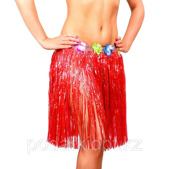 Гавайская юбка, цвет красный - фото 1 - id-p116256221