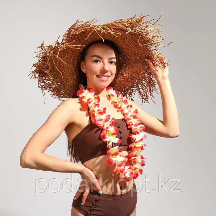 Гавайское ожерелье "Крупные цветы", цвета МИКС - фото 1 - id-p116256235