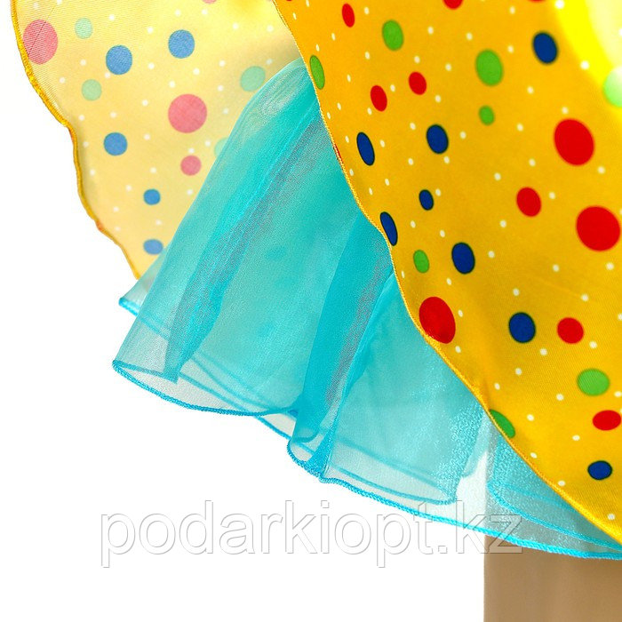 Карнавальный костюм «Стиляги 7», платье жёлтое в мелкий цветной горох, повязка, р. 32, рост 122-128 см - фото 3 - id-p116492747