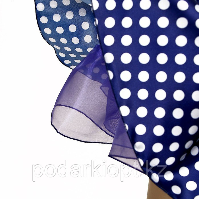 Карнавальный костюм «Стиляги 5», платье синее в белый горох, повязка, р. 30, рост 110-116 см - фото 3 - id-p116492748