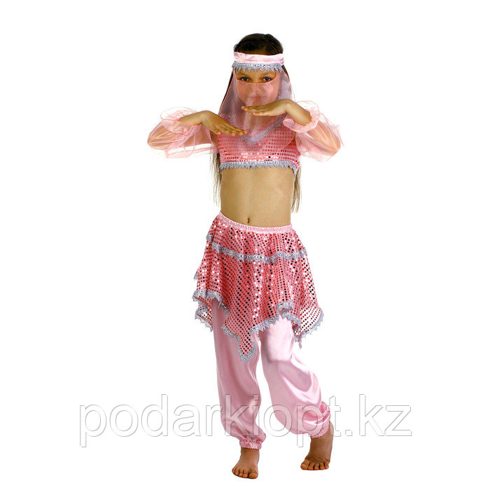 Карнавальный костюм «Ясмин», цвет розовый, р. 30, рост 110-116 см - фото 1 - id-p116492642