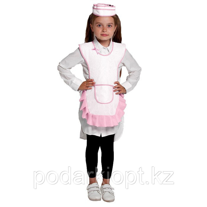 Детский карнавальный костюм «Девочка-продавец», пилотка, фартук, 4-6 лет, рост 110-122 см - фото 1 - id-p116492649