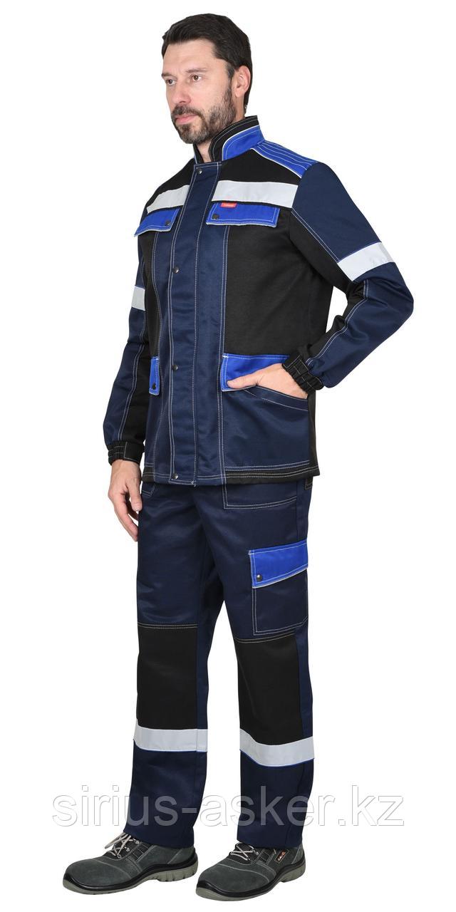 Костюм СИРИУС-ПОЛИНОМ куртка и брюки, синий с черным и васильковым, СОП - фото 2 - id-p116493188