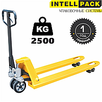 Тележка гидравлическая ручная, рохля складская AC25HB (RDP) до 2500 кг с тормозом