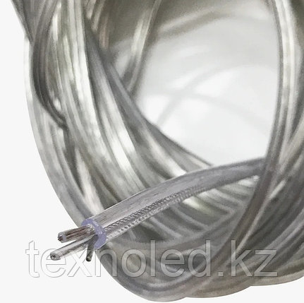 Прозрачный кабель 2*0.75 + трос, фото 2