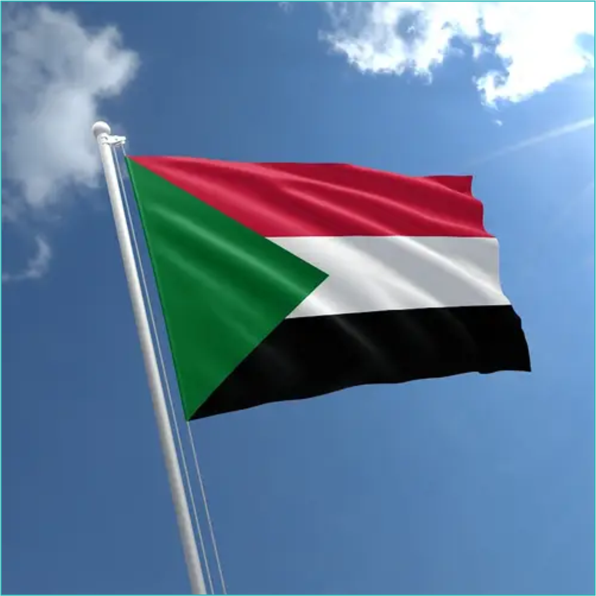Государственный флаг Судана (135х90см.) - фото 2 - id-p116493296