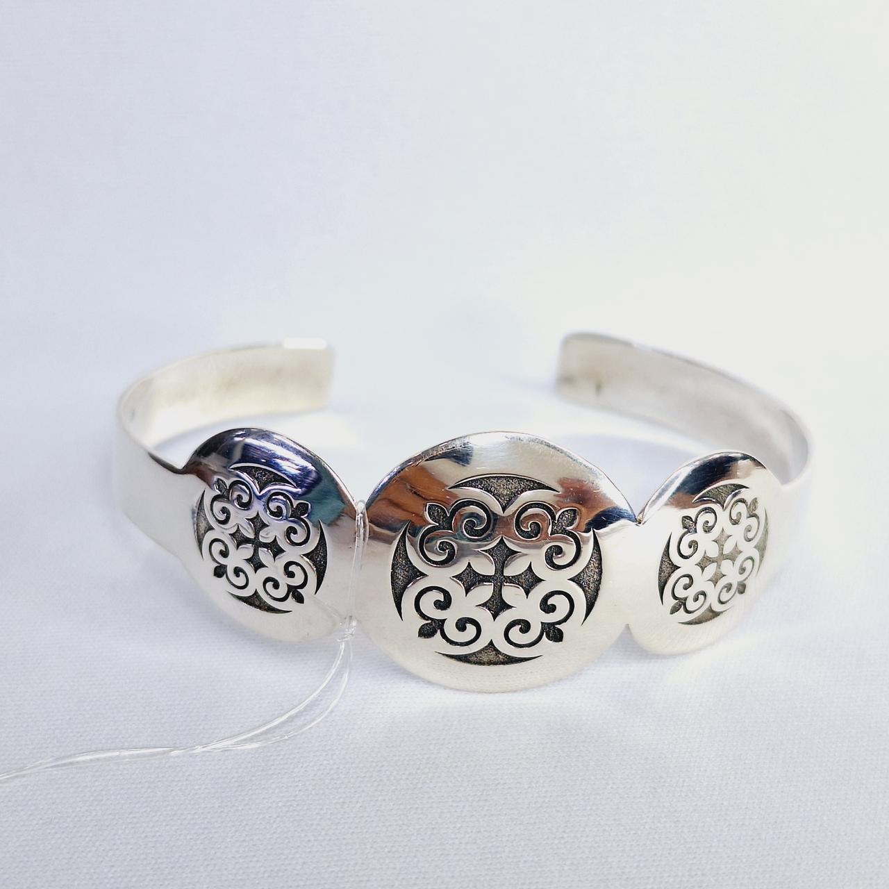 Серьги из серебра с фианитами  N245  вставка без вставок вид национальный, фото 1