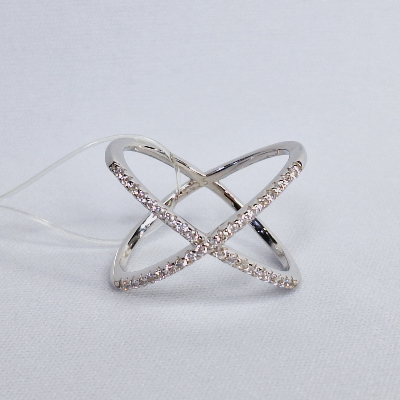 Серьги из серебра с фианитами  N847