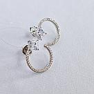 Серьги из серебра с фианитами N853 , продевки, фото 2