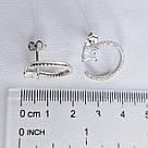 Серьги из серебра с фианитами N853 , продевки, фото 3