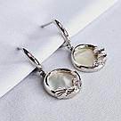Серьги из серебра с фианитами N887 вид 1, с английским замком, фото 2