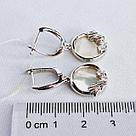 Серьги из серебра с фианитами N887 вид 1, с английским замком, фото 3