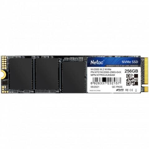 Внутренний жесткий диск Netac NV2000 NT01NV2000-256-E4X (SSD (твердотельные), 256 ГБ, M.2, NVMe) - фото 1 - id-p116497122